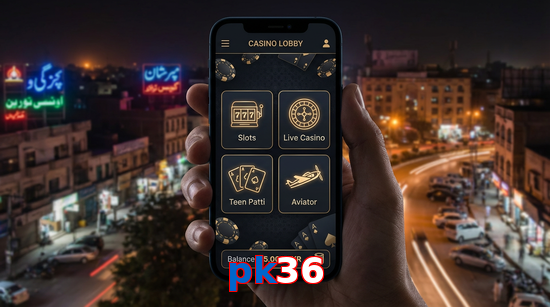 Main screen of Pk36 app page for PK players