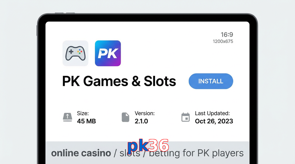 Game list for Pk36 gameapk section